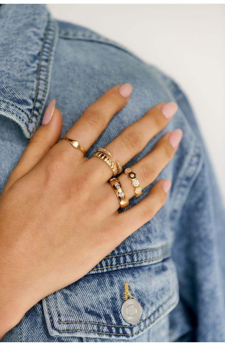 Mazin Jewels Eye of the Beholder Ring, Alternate, color, Gold