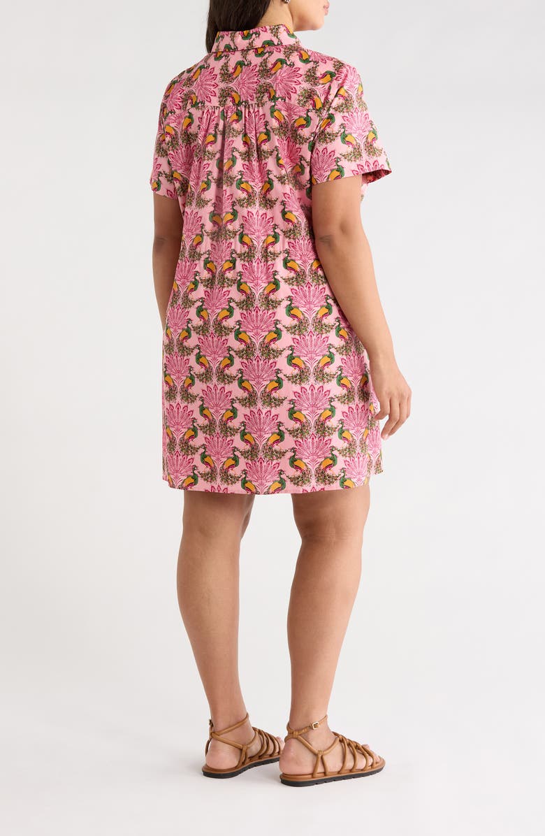 SUGARLIPS Kenda Peacock Shift Minidress, Alternate, color, Pink-Green