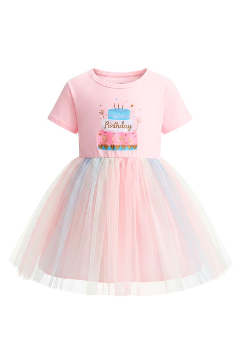 Sweet Wish Birthday Cake Tulle Dress, Main, color, Pink