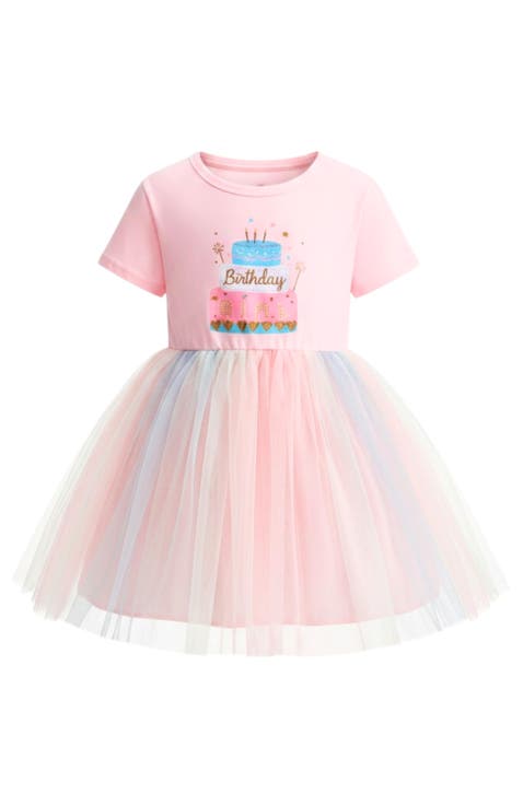 Sweet Wish Birthday Cake Tulle Dress (Toddler, Little Kid & Big Kid)