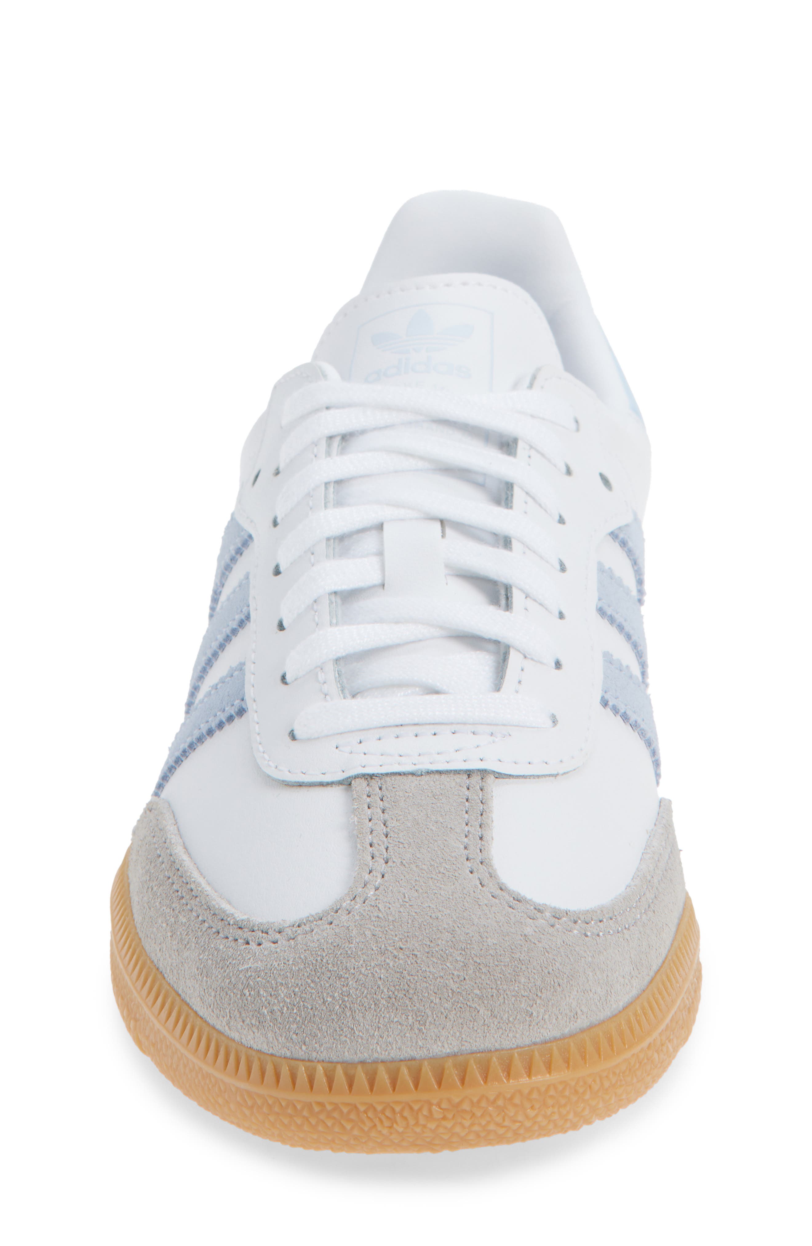 Kids' Samba Sneaker, Alternate, color, WHITE/ CRYSTAL SKY/ GUM