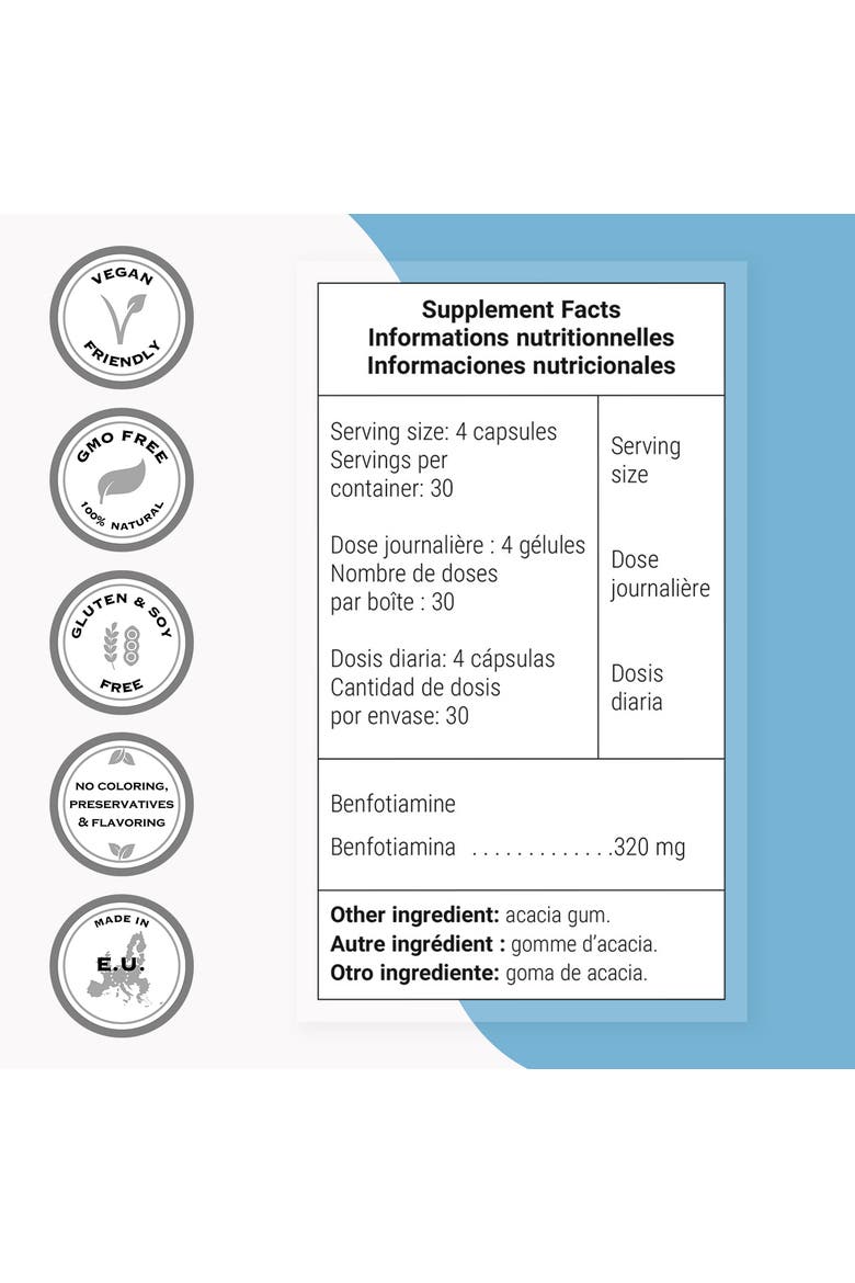 Benfotiamine 320mg per Day, Alternate, color, None