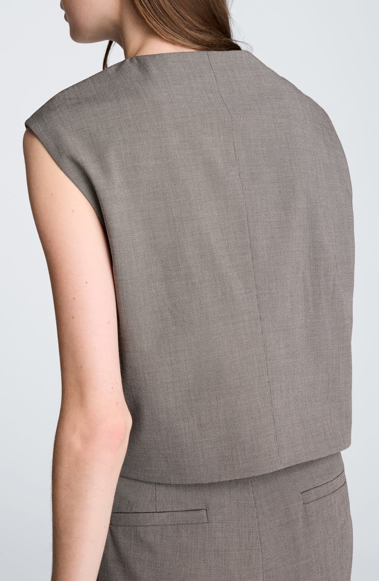 Kenneth Cole Boxy Vest, Alternate, color, Black/ Oyster