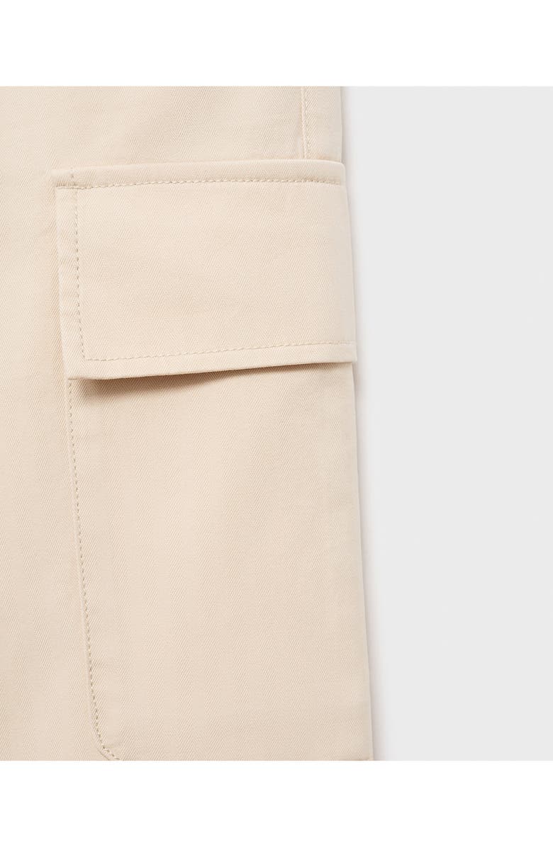 MANGO Cotton Blend Cargo Pants, Alternate, color, Beige