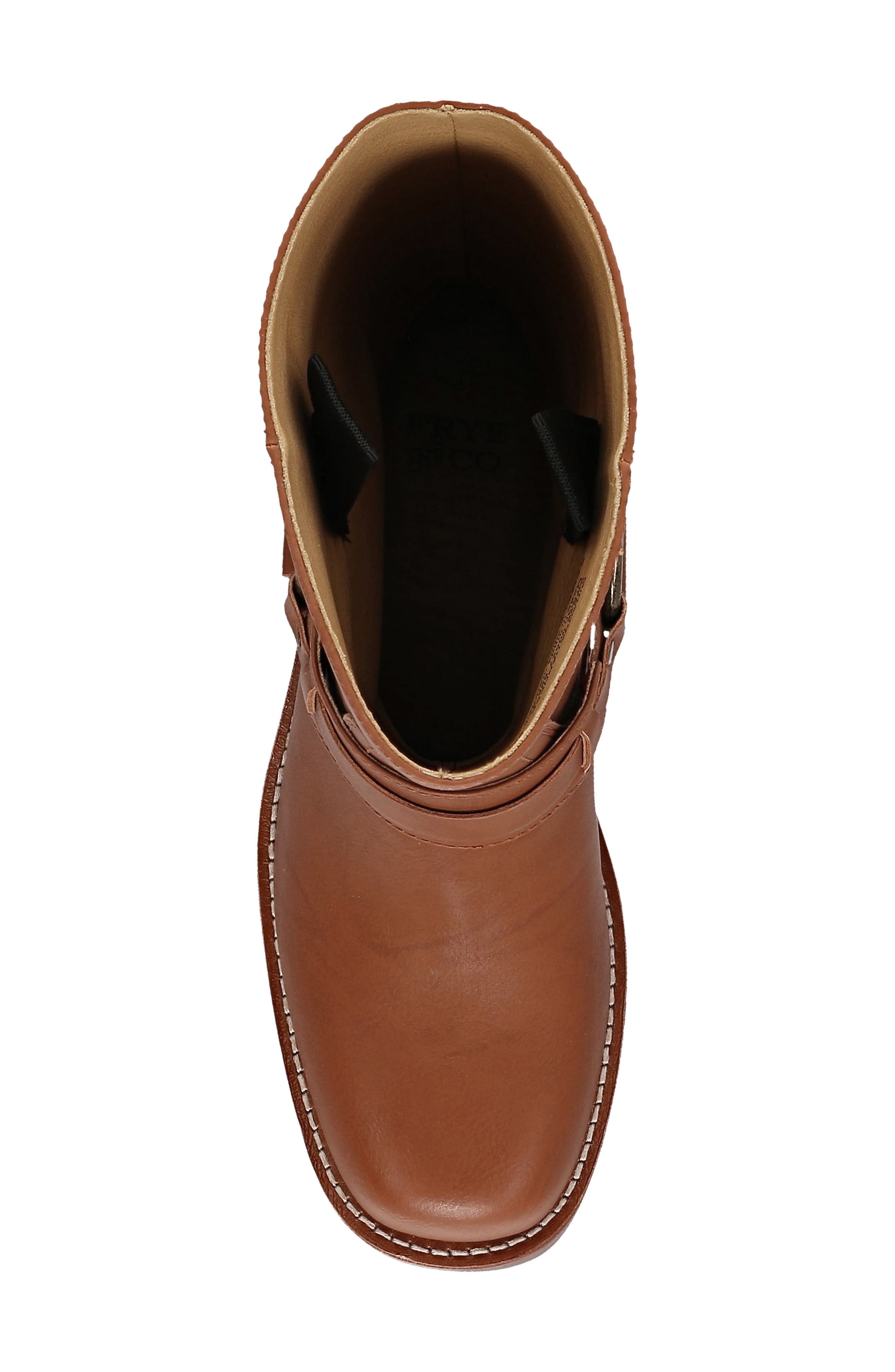 Miranda Harness Faux Leather Boot, Alternate, color, SADDLE