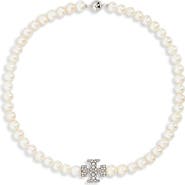 Tory Burch Moondance Pearl and Pavé Necklace