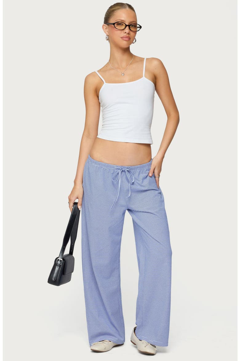 Olivia Stripe Relaxed Fit Drawstring Pants, Alternate, color, BLUE-AND-WHITE