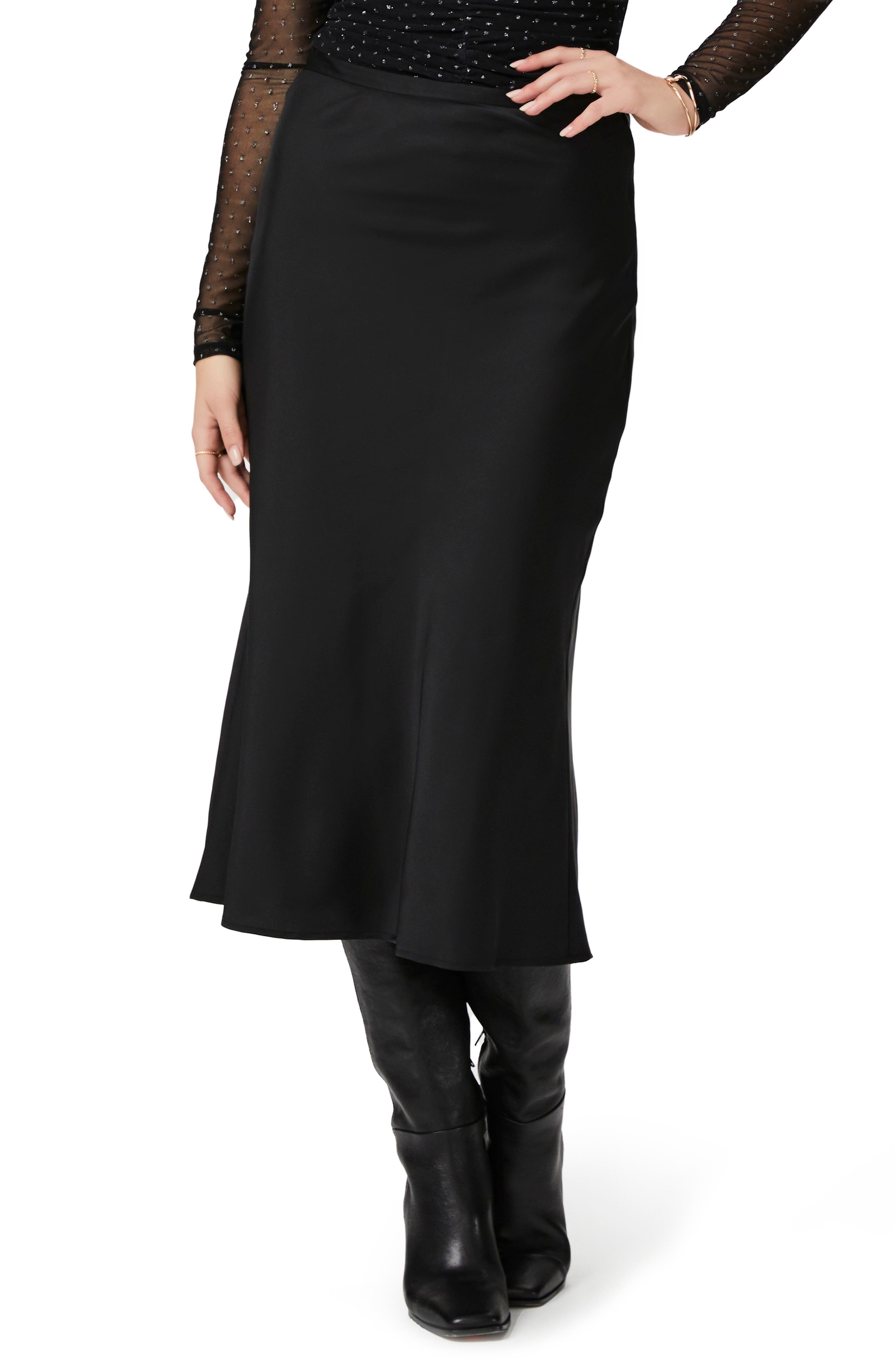 PAIGE Cicely Bias Cut Midi Skirt