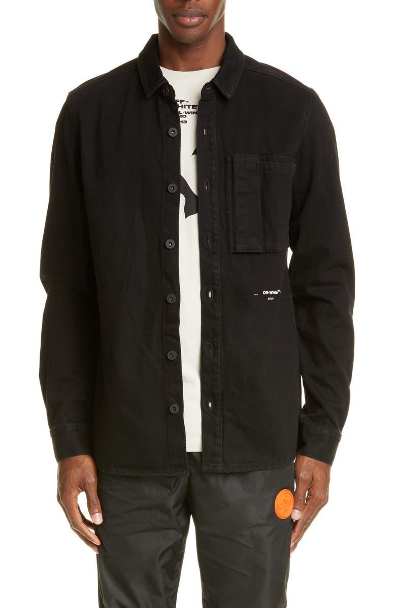 Off-White Denim Shirt, Main, color, 