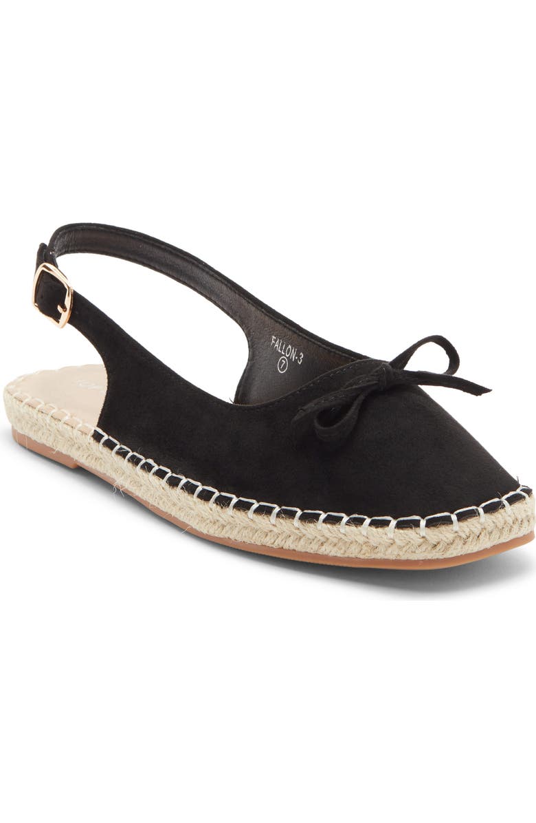 TOP MODA Fallon Slingback Flat, Main, color, Black Suede