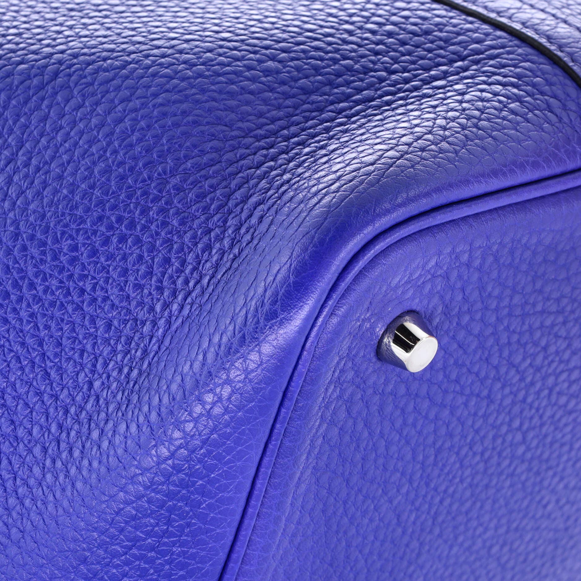 Pre-Owned Hermes Picotin Lock Bag Clemence MM, Alternate, color, Bleu Electrique