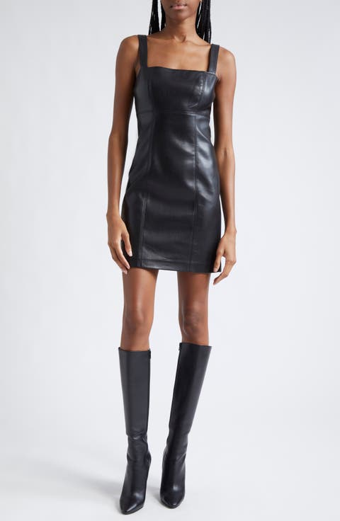Keria Faux Leather Minidress