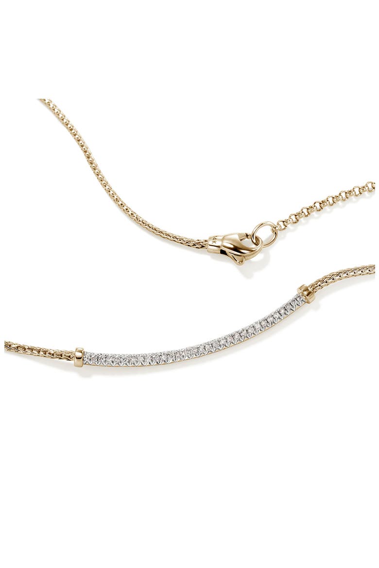 JH Essentials Pavé Necklace, Gold, Diamonds, 1.8MM, Alternate, color, GOLD
