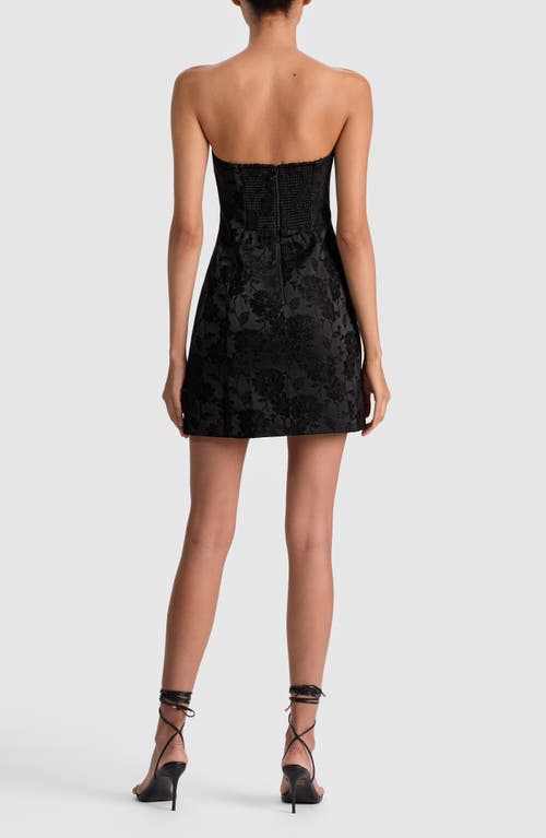 Alice And Olivia Alice + Olivia Velia Removable Strap Minidress In Black