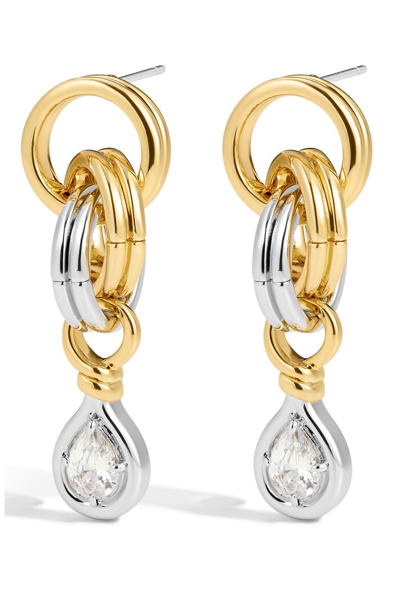 The Georgia Stone Twisted Drop Earrings, Main, color, GOLD