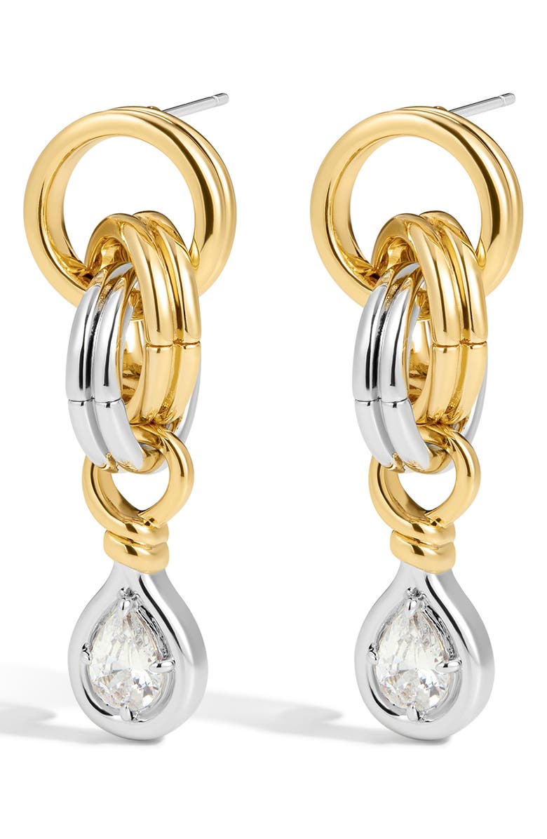 Luv AJ The Georgia Stone Twisted Drop Earrings, Main, color, Gold