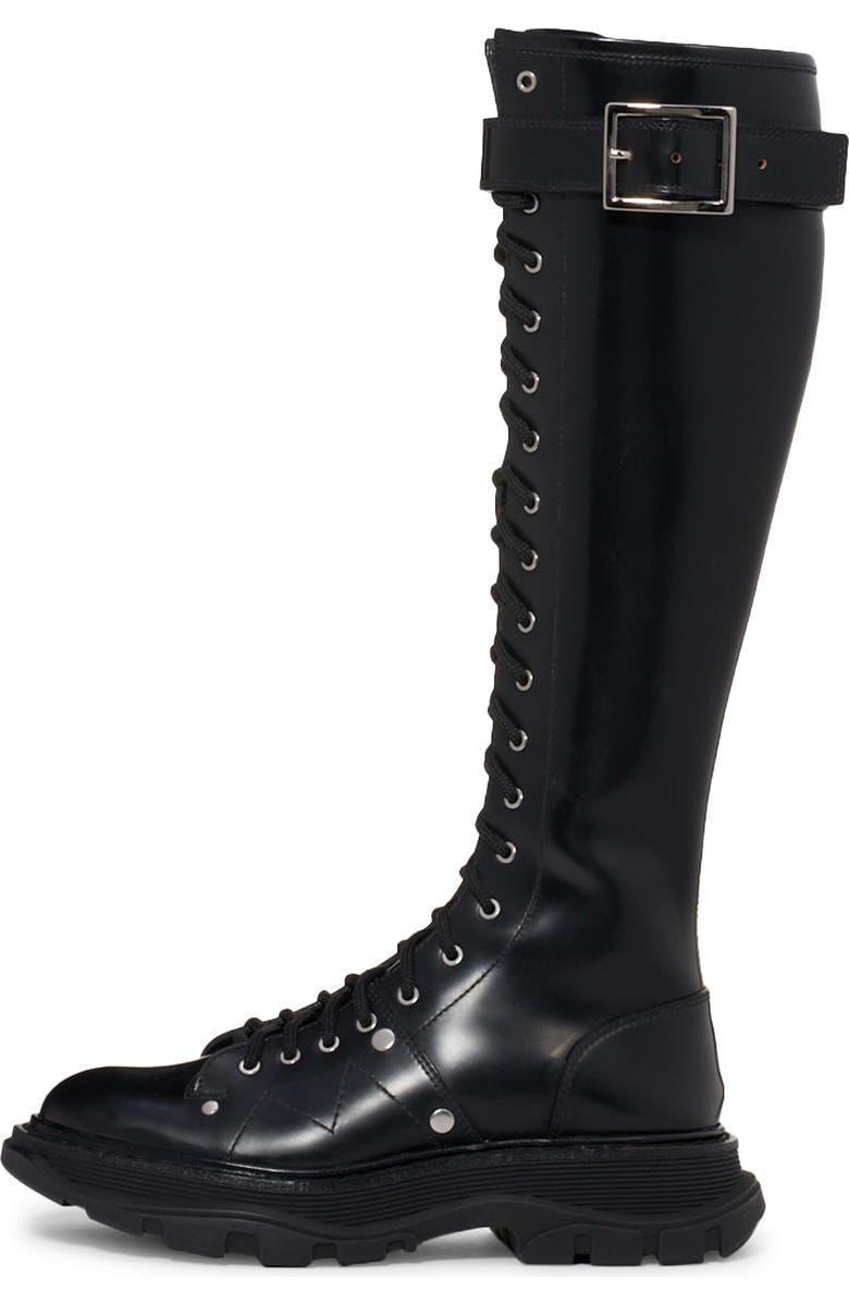 McQueen Alexander McQueen Tread Tall Lace-Up Platform Boot, Alternate, color,