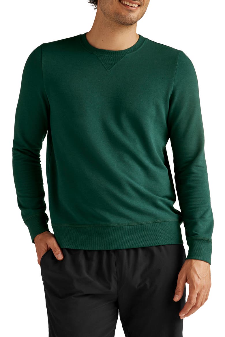 Always Beyond Crewneck Sweatshirt, Main, color, DARK SPRUCE GREEN
