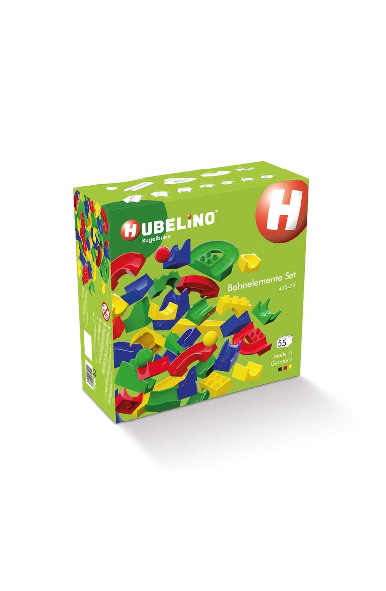 Hubelino Marble Run Expansion Set, 55 Piece STEM Building Toy for Kids 4+, Compatible Ball Run and Marble Maze, Made in Germany, Main, color, Multi