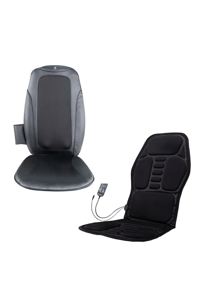 Shiatsu Chair Massager with Heat & Vibration, Main, color, Black