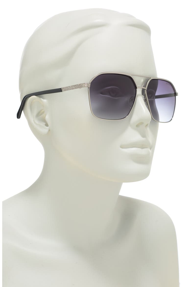 60mm Metal Shield Sunglasses, Alternate, color, SGUN/ SMKG