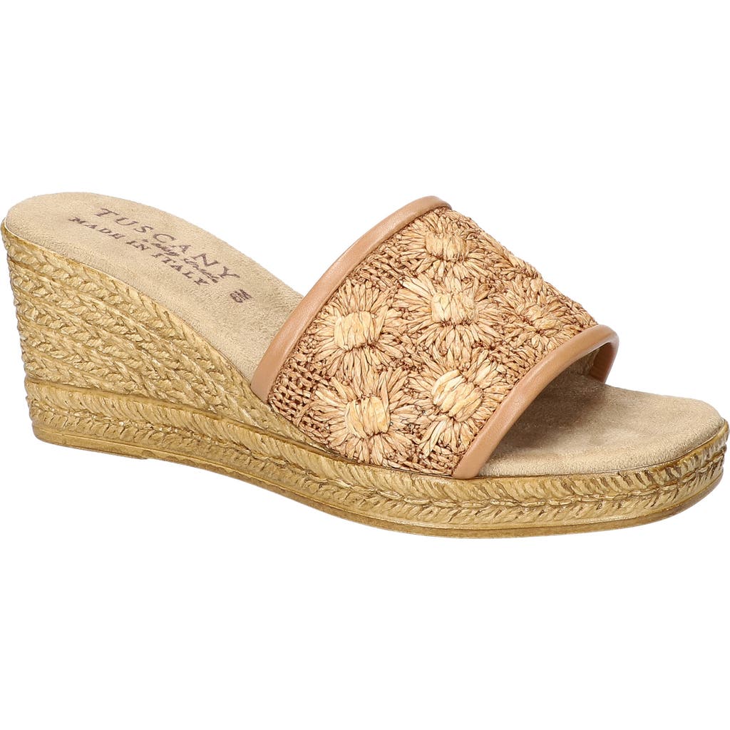 EASY STREET EASY STREET RICCI ESPADRILLE PLATFORM WEDGE SLIDE SANDAL