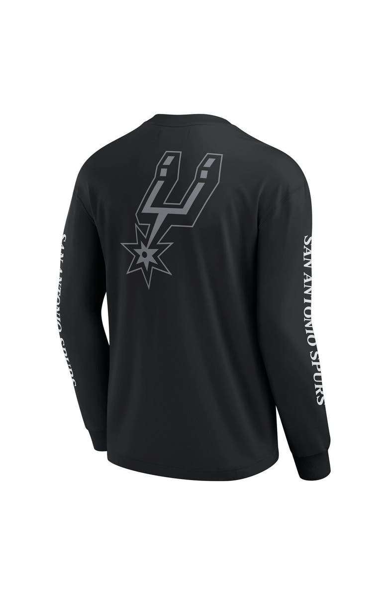 FANATICS Men's Fanatics Black San Antonio Spurs Elements Strive Long Sleeve T-Shirt, Alternate, color, Black