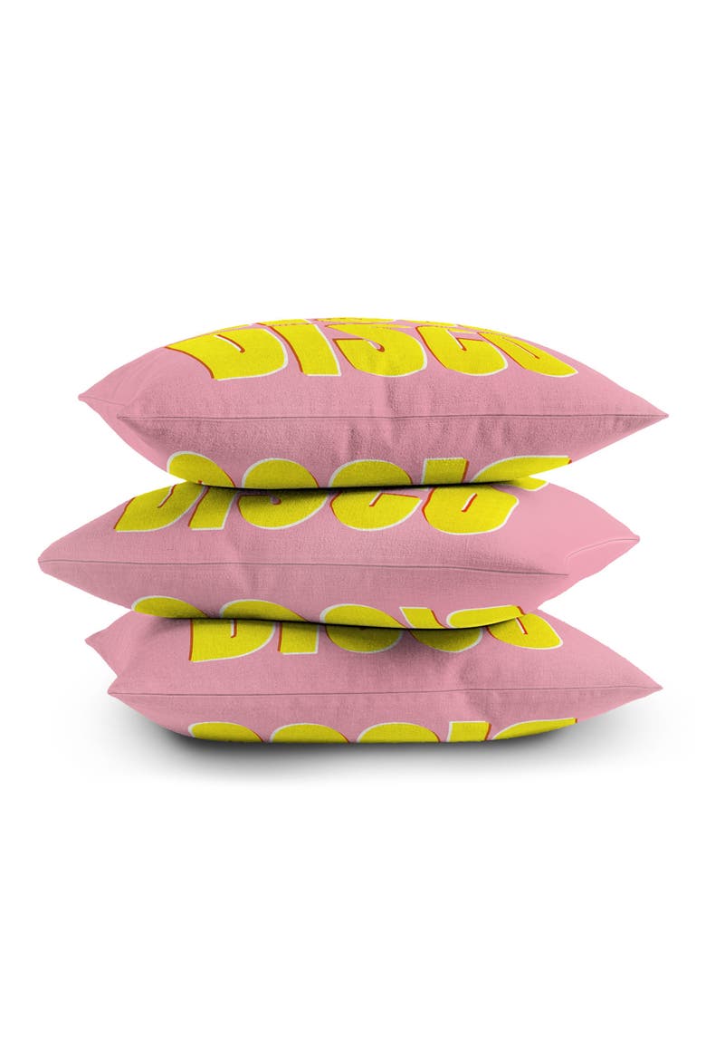 Disco Disco Disco Throw Pillow, Alternate, color, PINK