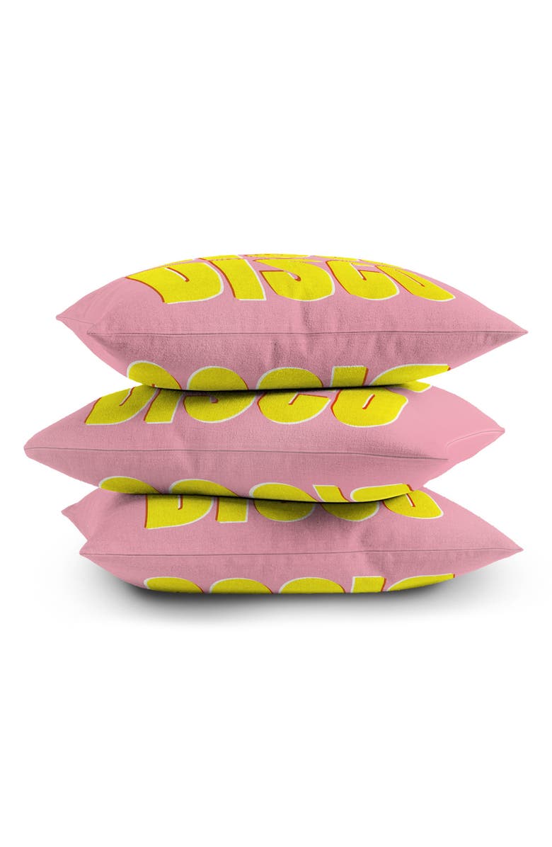 Deny Designs Disco Disco Disco Throw Pillow, Alternate, color, Pink