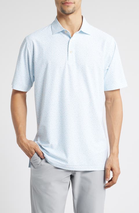 Whiskey Print Performance Mesh Polo