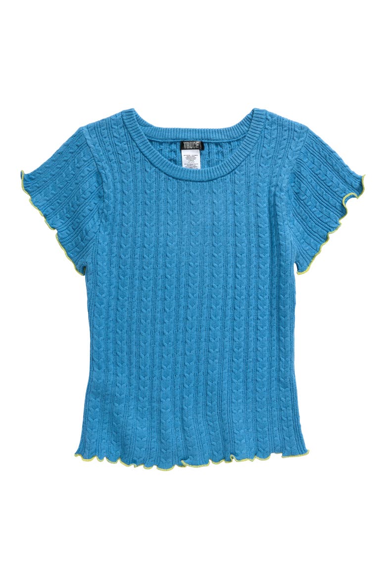 Kids' Cable Knit Top, Main, color, DARK BLUE