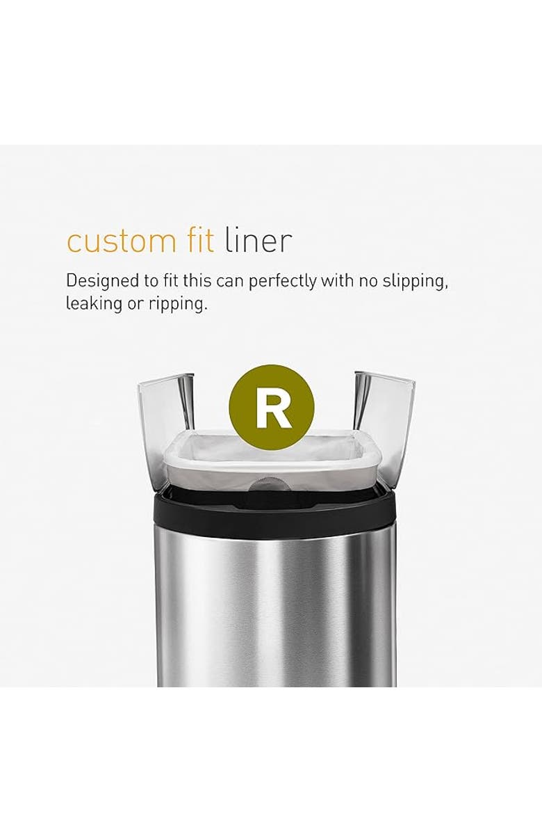 simplehuman Code R Custom Fit Liners with Quick Dispense Packs, Alternate, color, 100 Liners