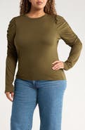 Renee C Long Puff Sleeve Top