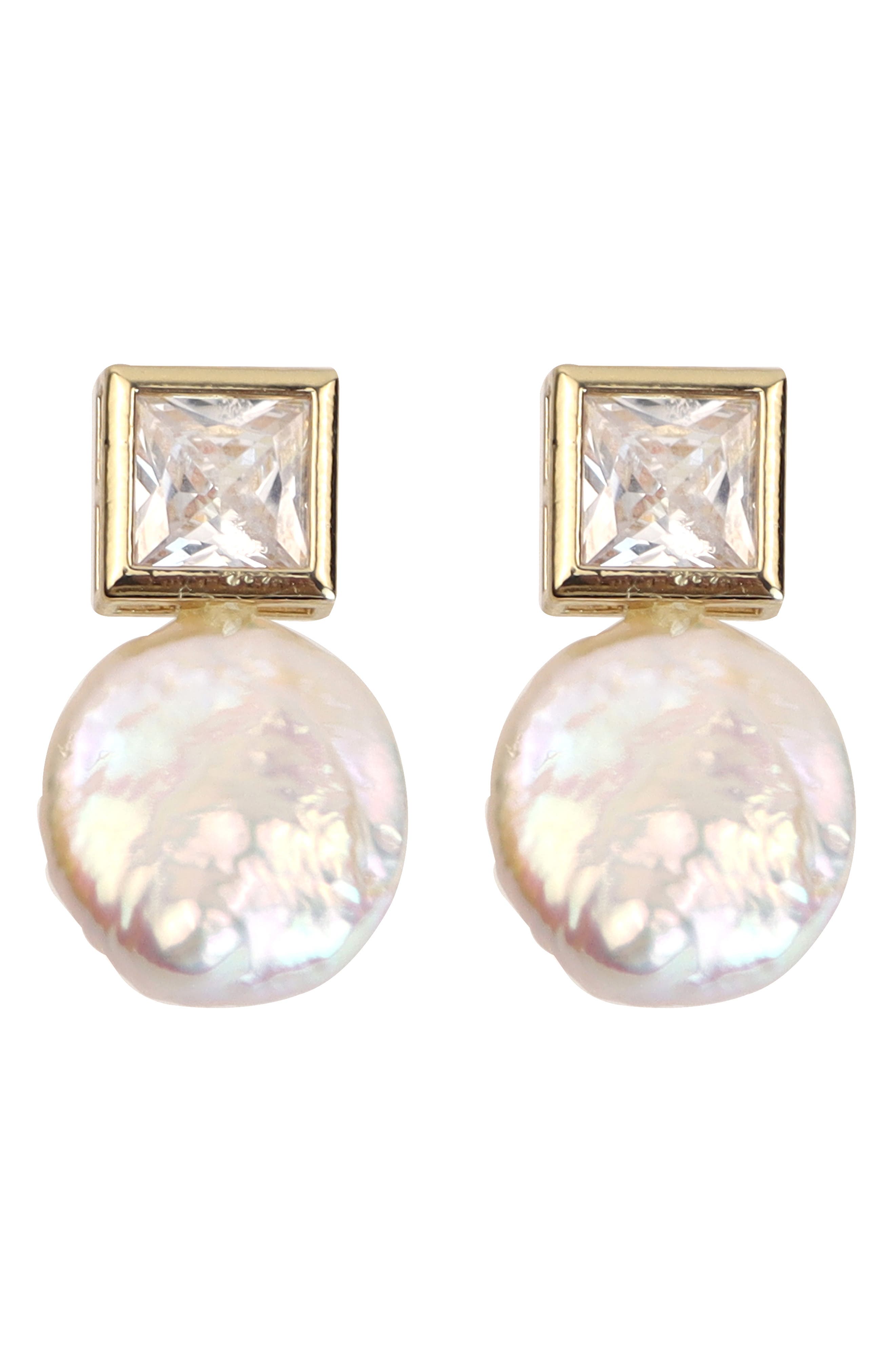 Panacea Crystal & Faux Pearl Drop Earrings