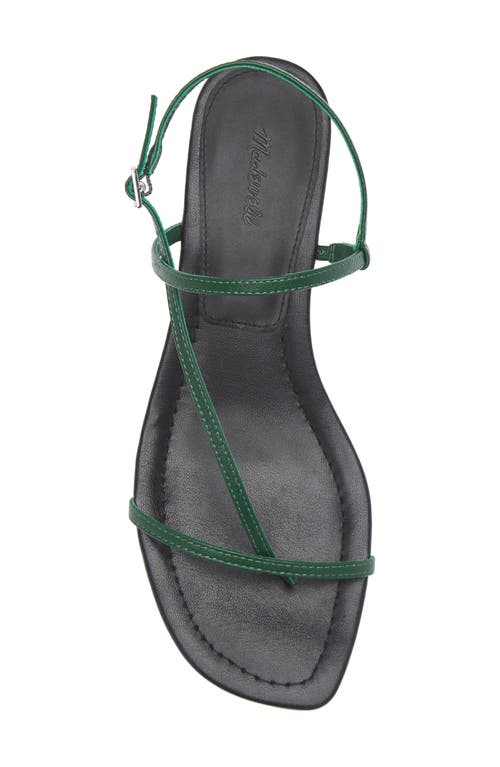 Madewell The Maycie Asymmetric T-strap Sandal In Golf Green