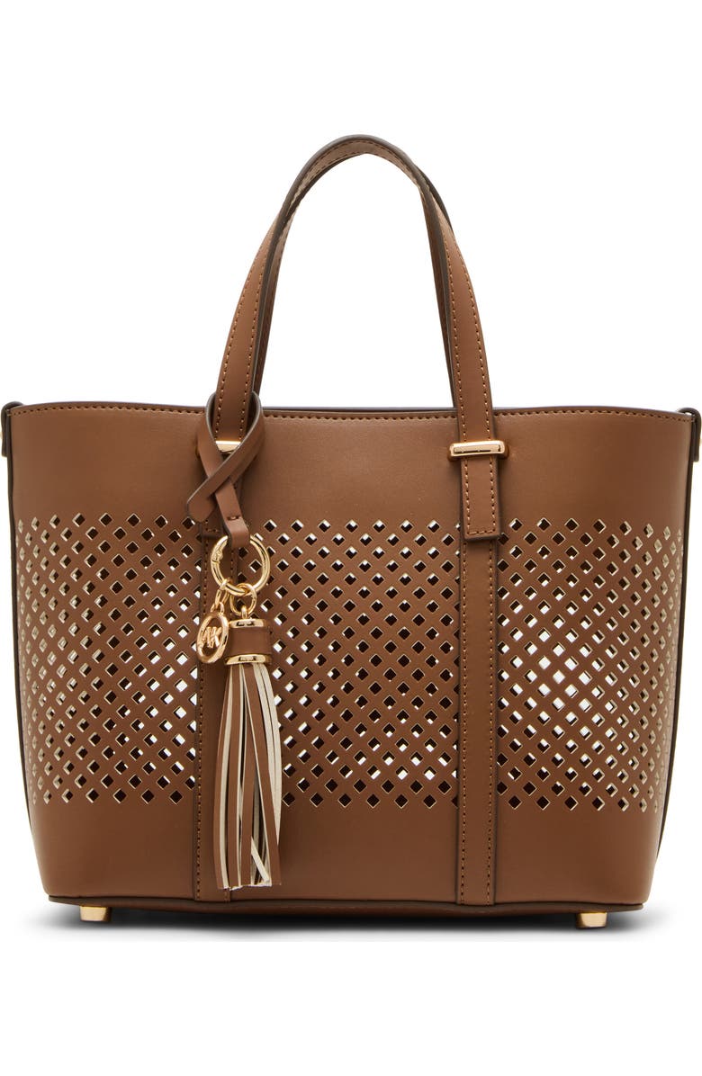 Anne Klein Mini Perforated Tote Bag, Main, color,