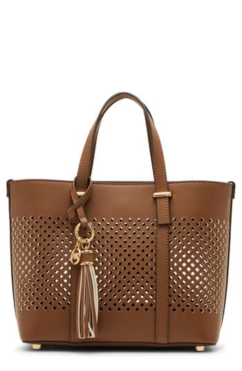ANNE KLEIN ANNE KLEIN MINI PERFORATED TOTE BAG 