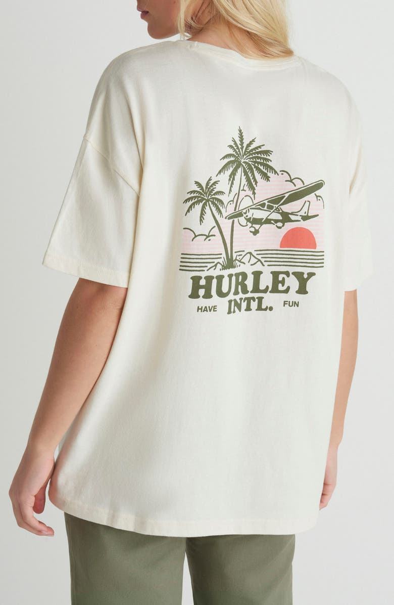 Hurley Exodos Boyfriend Graphic T-Shirt, Alternate, color, Off White