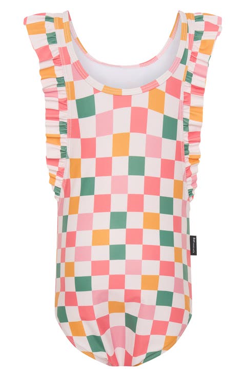 Kids' Check Frill Swim Tank (Toddler, Little Kid, & Big Kid)