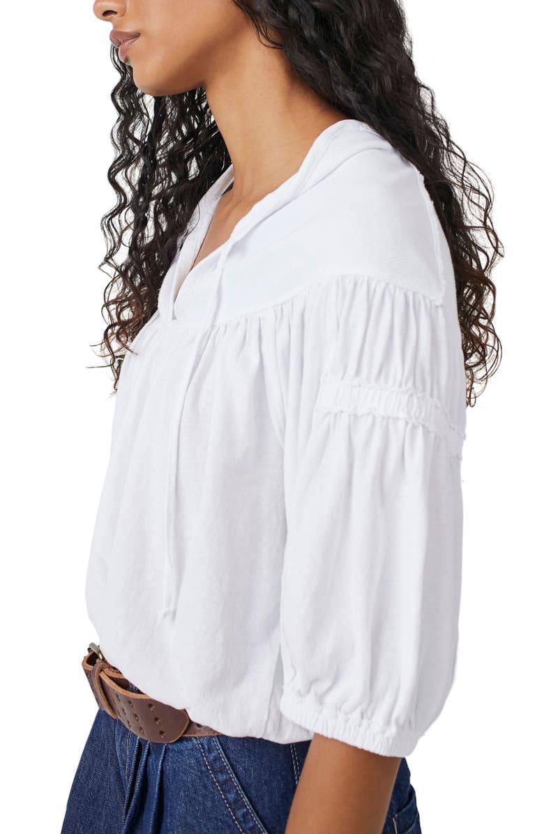 Free People No Good Alone Rib Yoke Jersey Top, Alternate, color, 