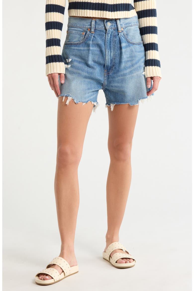 Brooke Denim Shorts, Main, color, BLAKE W/ MADRAS PATCHWORK