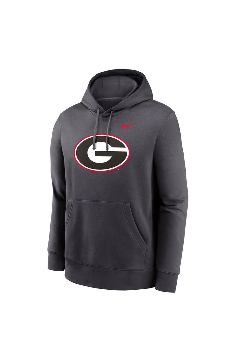 Nike Men's Nike Anthracite Georgia Bulldogs Primetime Club Fleece Pullover Hoodie, Alternate, color, 
