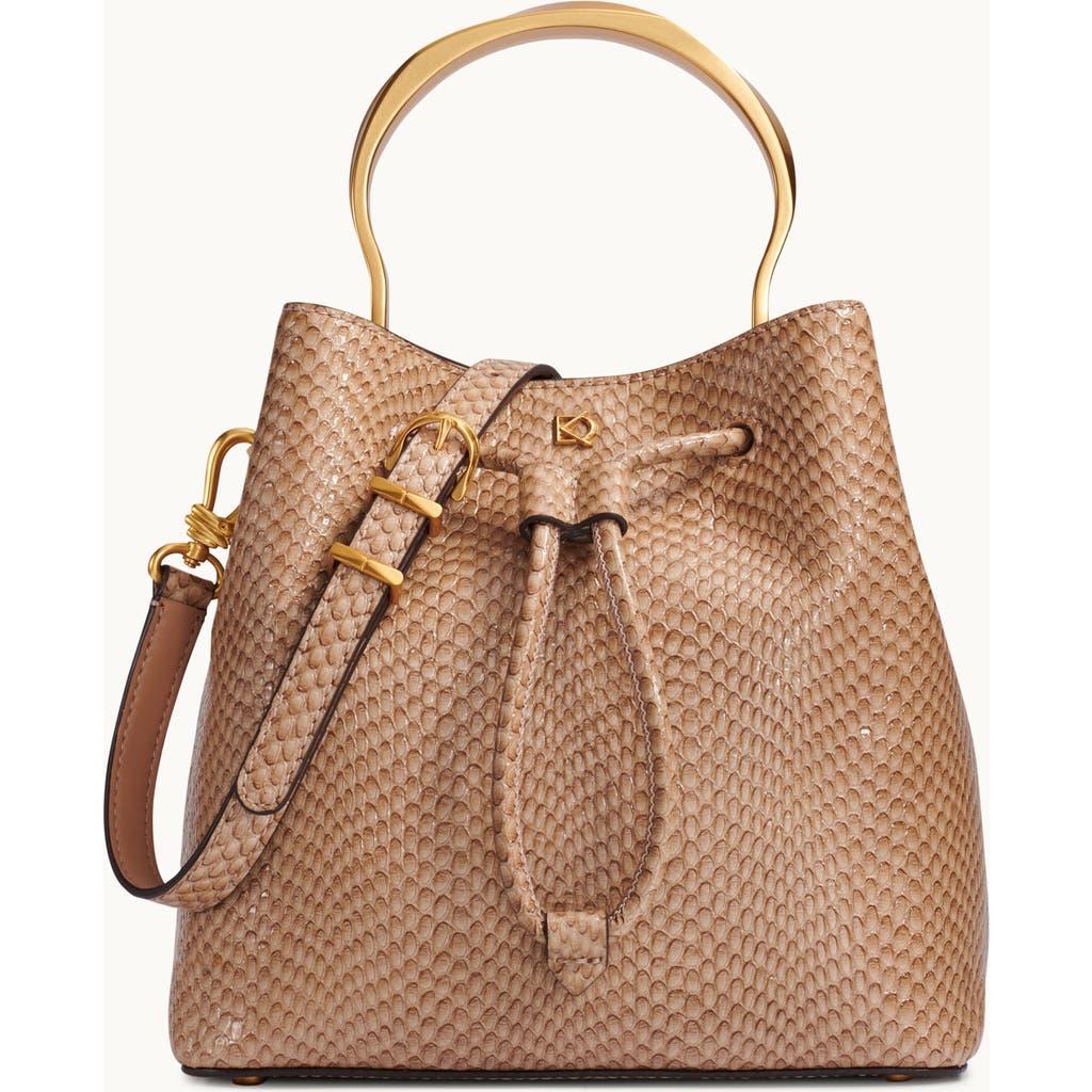 Donna Karan New York Lawrence Snake Bucket In Brown