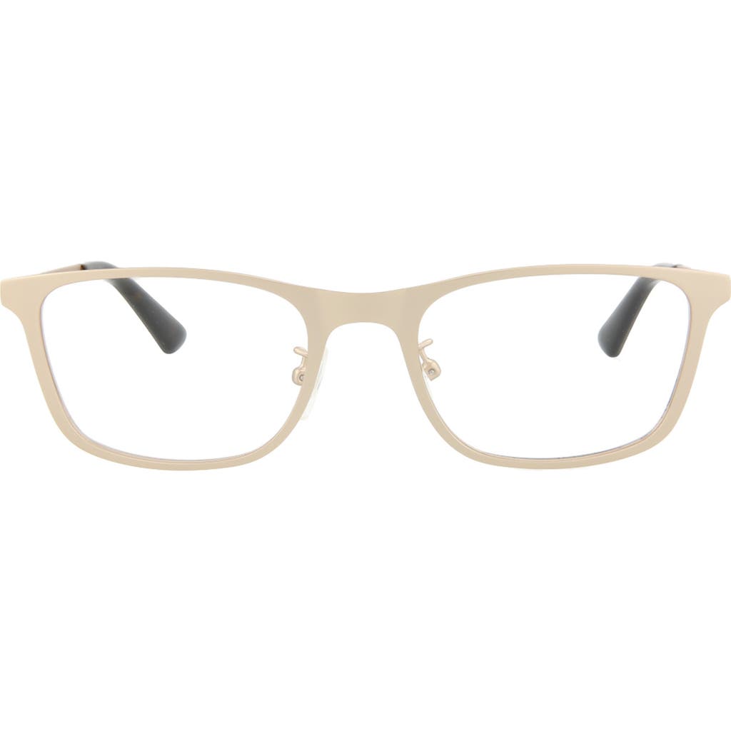 Alexander Mcqueen Mcqueen 51mm Core Square Optical Glasses In Gold Gold Transparent