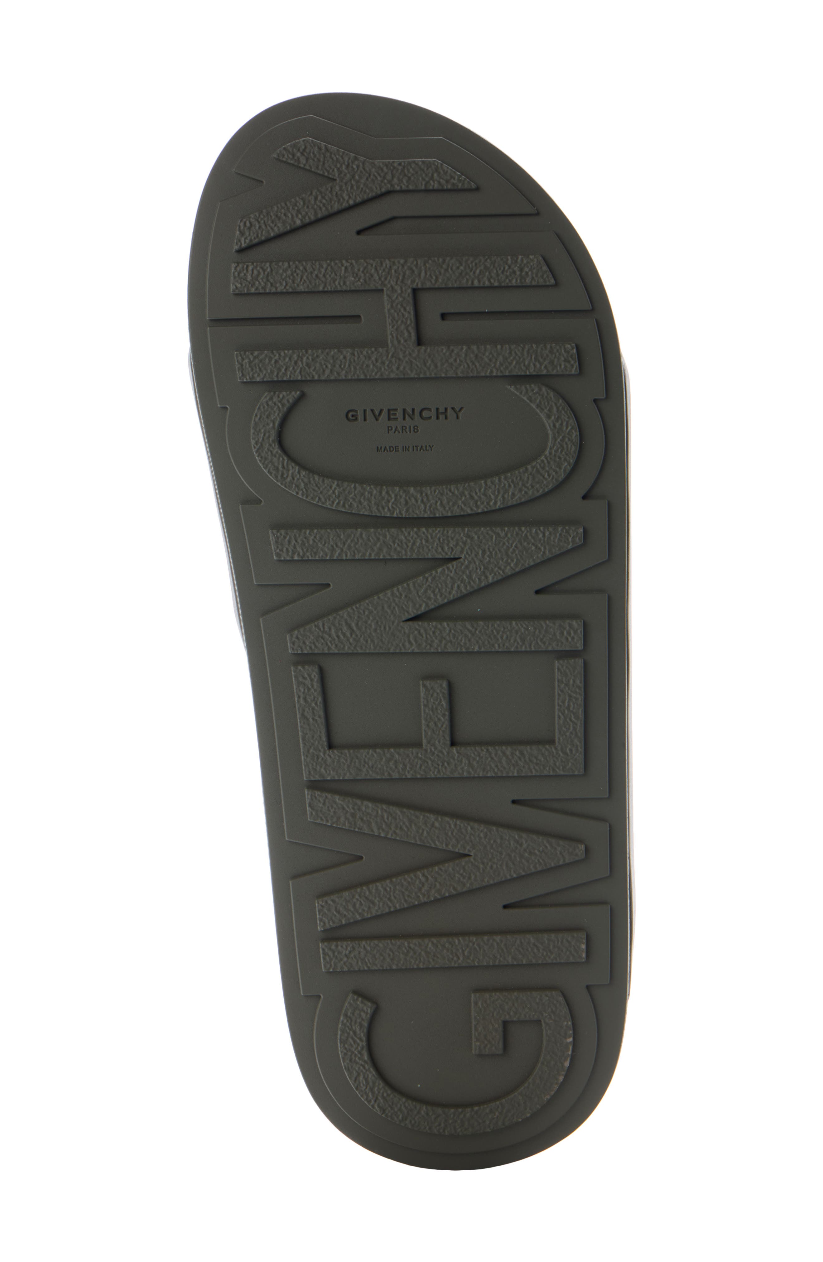 Label Slide Sandal, Alternate, color, KHAKI