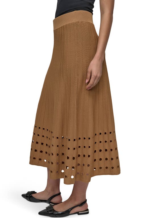 Dkny Rib Open Stitch Crepe Sweater Skirt