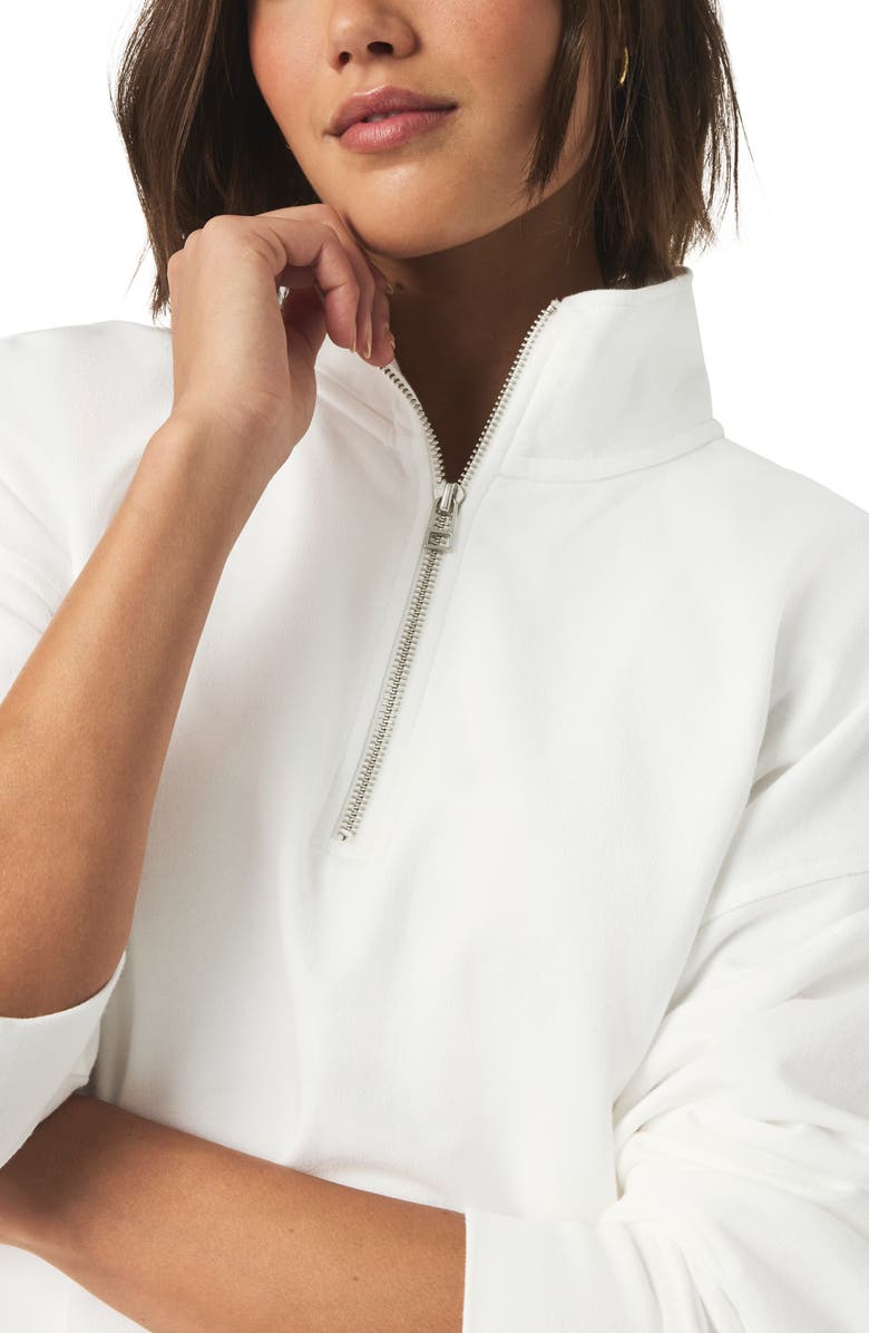 Splendid Hayden Terry Cloth Quarter Zip Sweatshirt, Alternate, color, 