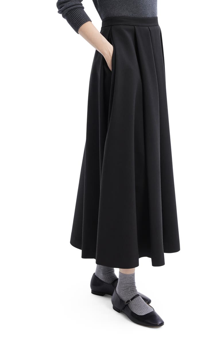 Theory Irregular Pleat Maxi Skirt, Alternate, color, 