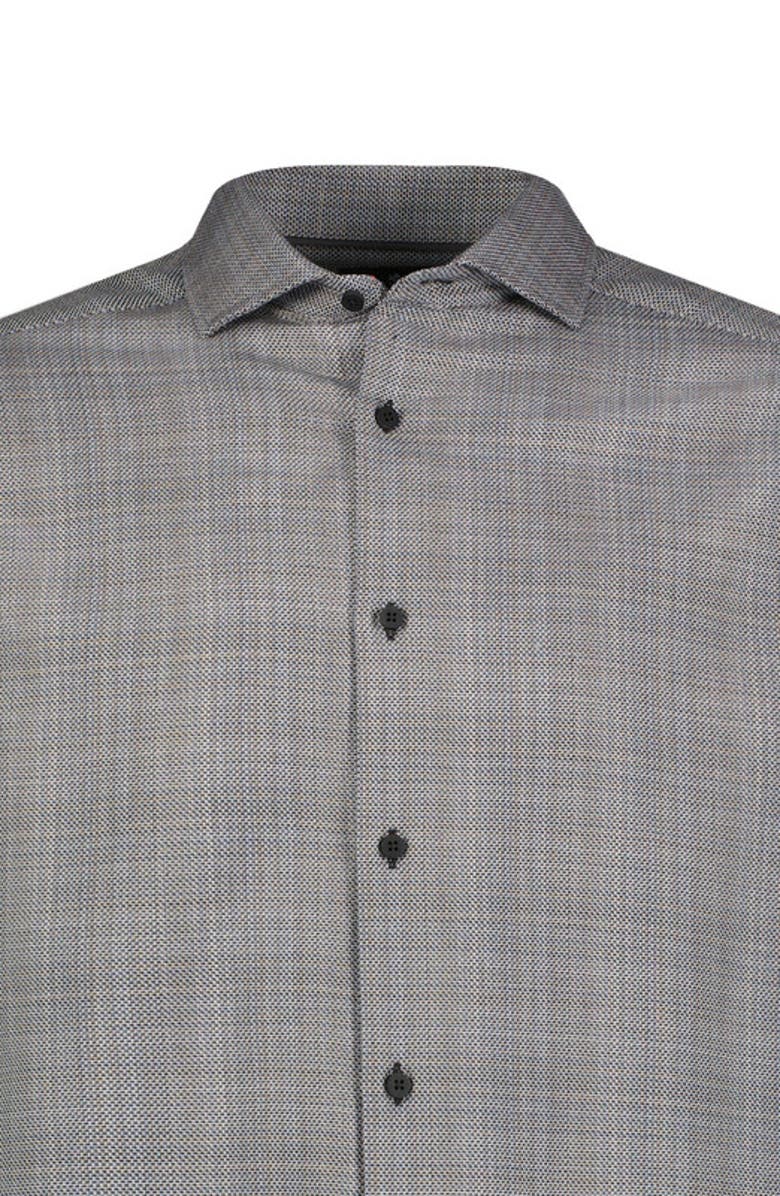 Luchiano Visconti Tri Color Basket Weave Shirt, Alternate, color, Charcoal