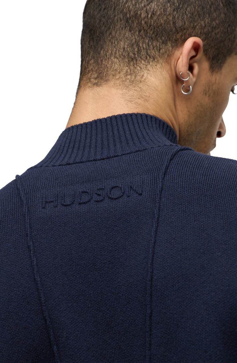 Hudson Jeans Jrue Mock Neck Cotton & Cashmere Blend Sweater, Alternate, color, Olympia